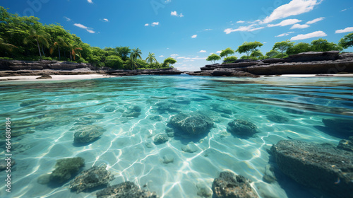 Wonderful lagoon around a maldivian island UHD wallpaper Stock Photographic Image