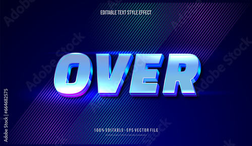 Modern Gradient bright color with futuristic theme mockup text. Editable 3d text effect styles