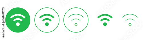 Wifi icon set. signal vector icon. Wireless  icon vector