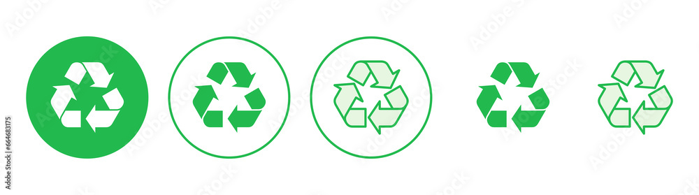Recycle icon set. Recycling vector icon. Recycle icon set. Recycling vector icon.