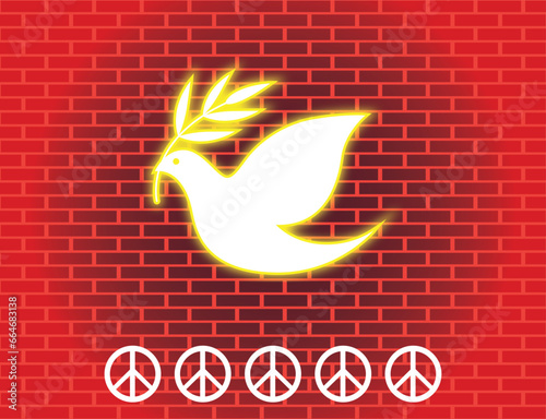 Peace Symbol Vector Icon. Vector simple icon for presentation, training, marketing, design, web. Can be used for creative template, logo.