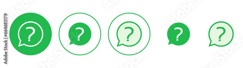 Question icon set. question mark icon vector.
