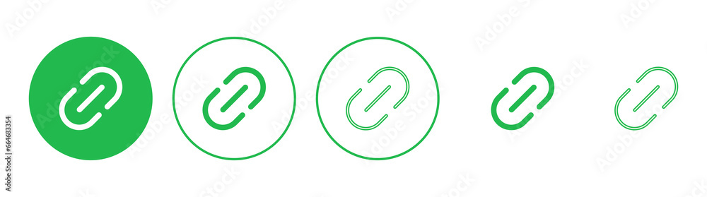 Link icon set. Hyperlink chain symbol. Link icon set. Hyperlink chain symbol.