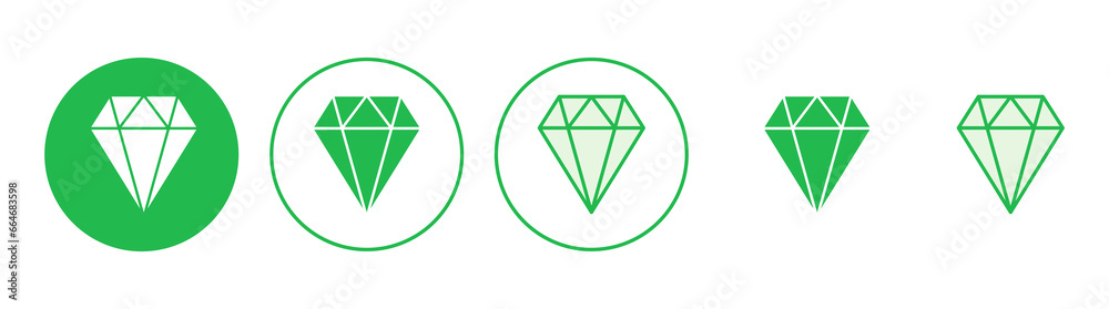 Diamond icon set. diamond gems vector icon. Diamond icon set. diamond gems vector icon.
