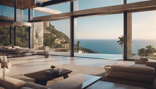 Elegant residence interior minimalist atmosphere Beautiful decorated  furniture
