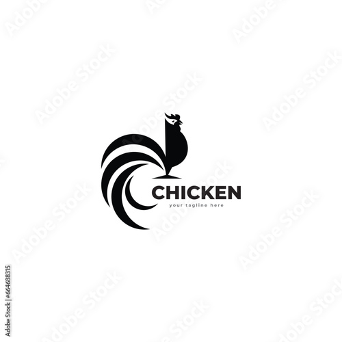 chicken logo icon vector template.