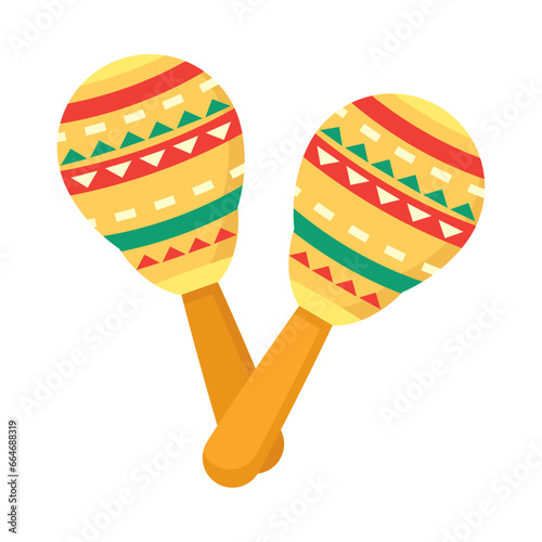 mexican maracas illustration