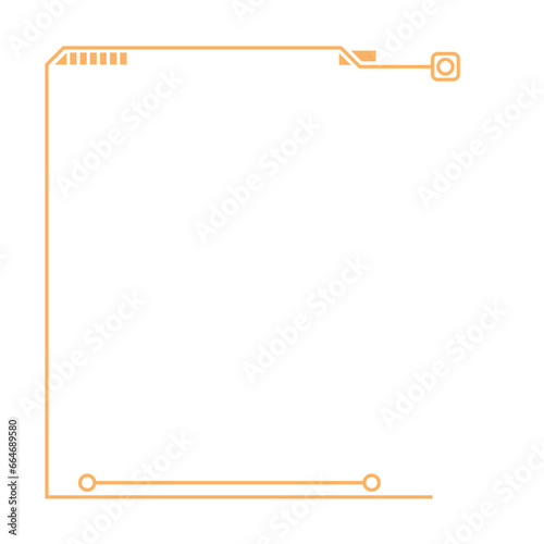  Hightech Technology HUD Square Frame