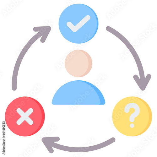 Decision Making Process Flat Icon