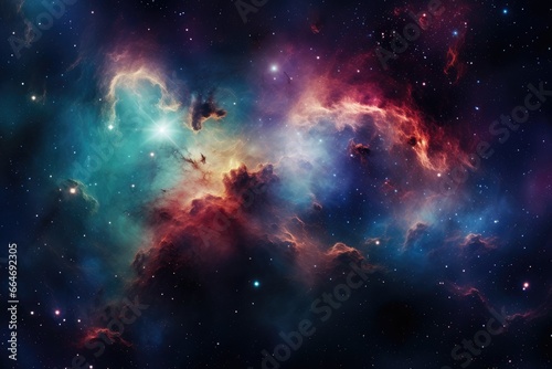 Nebular Symphony: Reveling in the Harmonious Palette of a Galactic Nebula's Vibrant Interstellar Colors