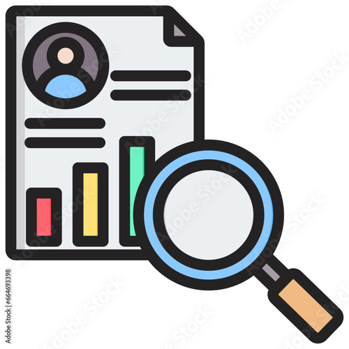 Research Outline Color Icon