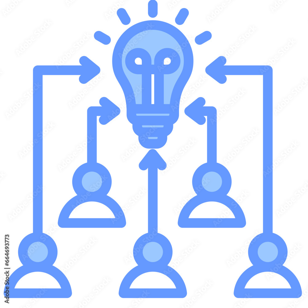 Brainstorming Blue Icon Brainstorming Blue Icon