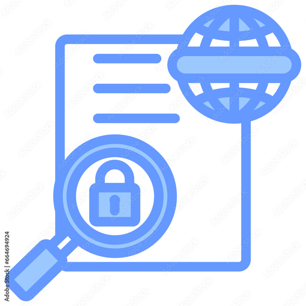 Secure Browser Session Blue Icon Secure Browser Session Blue Icon