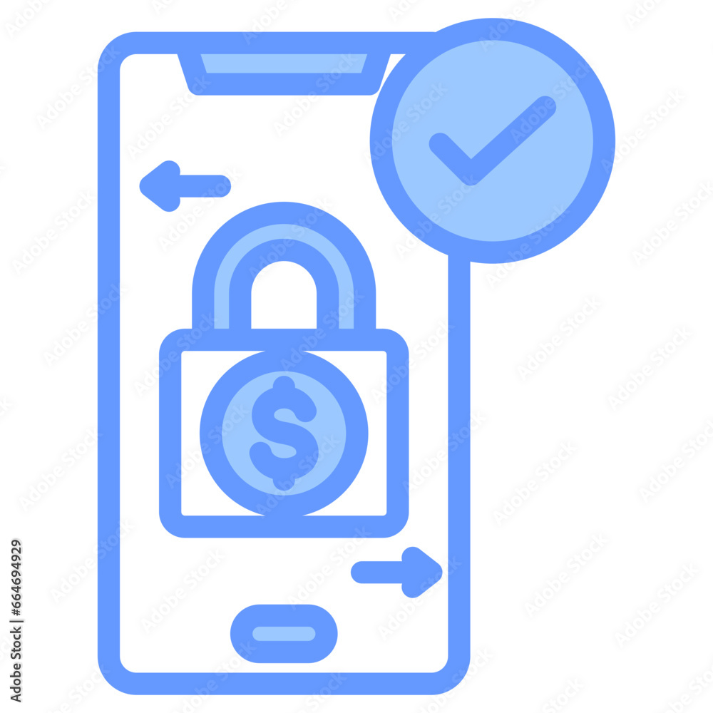 Payment Confirmation Blue Icon Payment Confirmation Blue Icon