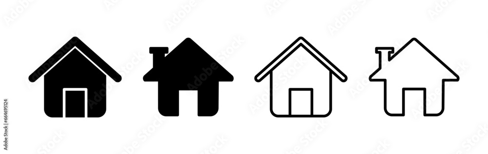 Home icon vector. House vector icon Home icon vector. House vector icon
