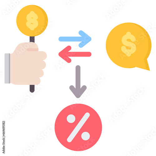 Bid Ask Spread Flat Icon