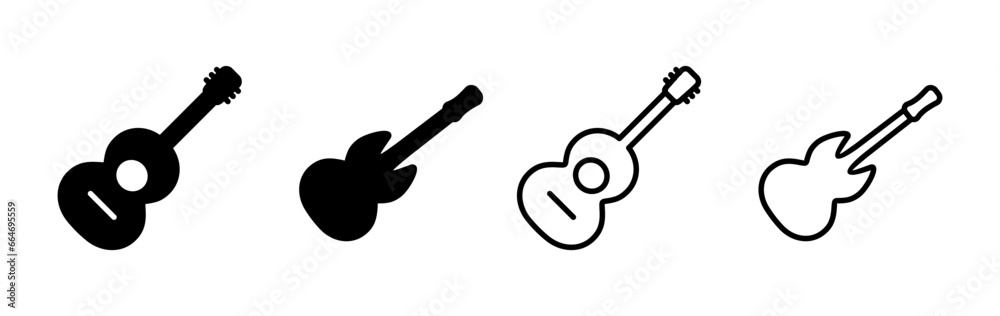 Guitar icon vector. musical instrument sign Guitar icon vector. musical instrument sign
