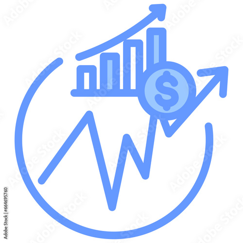 Earnings Per Share Blue Icon