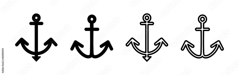Anchor icon vector. Anchor sign. marine symbol Anchor icon vector. Anchor sign. marine symbol
