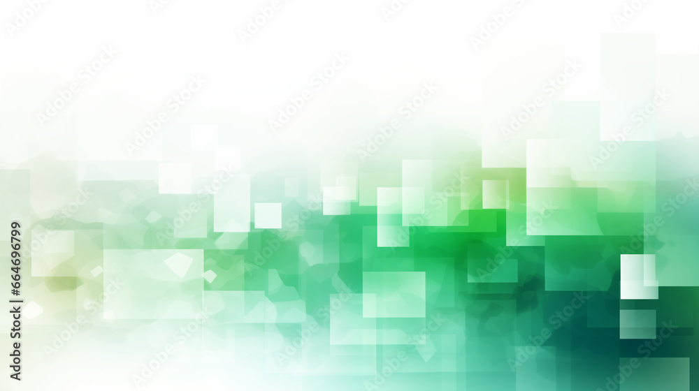 Abstract white and green color with rectangle shape, fractal, modern design background.