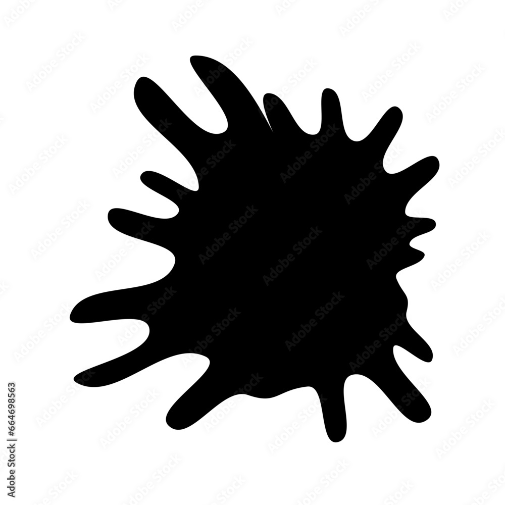 Black Splash Shape Vector Black Splash Shape Vector
