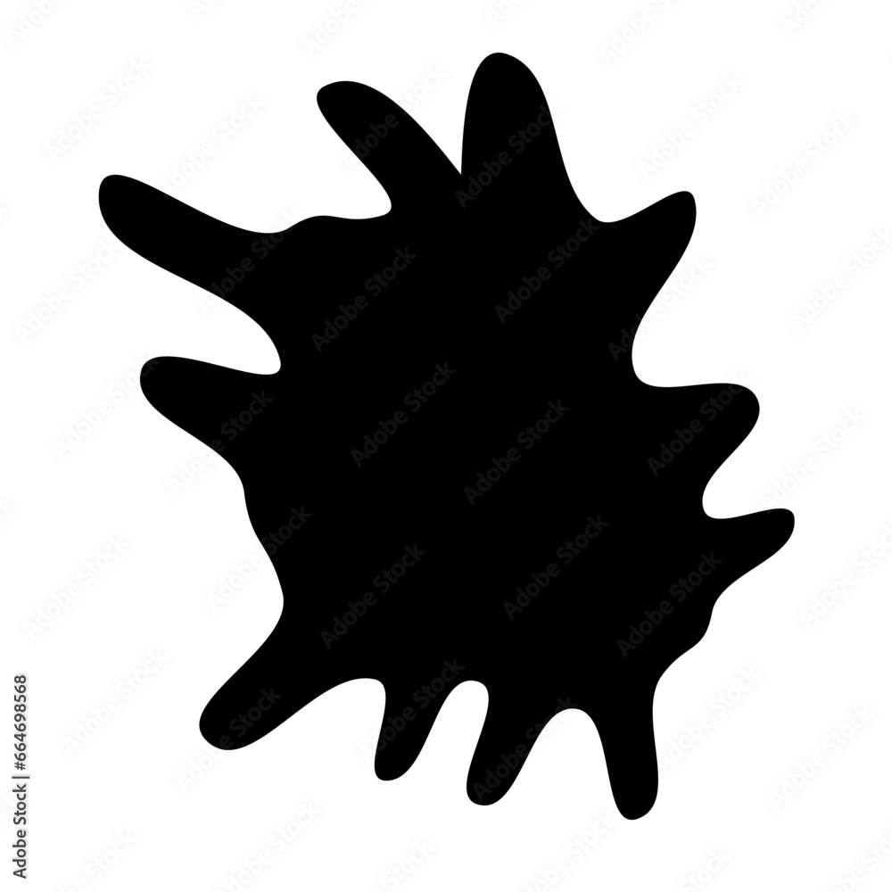 Black Splash Shape Vector 