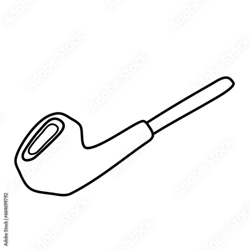 smoking pipe outline vector