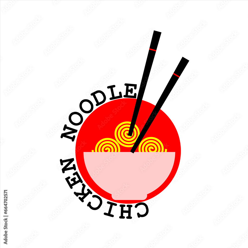 Noodle-based food symbol or logo design