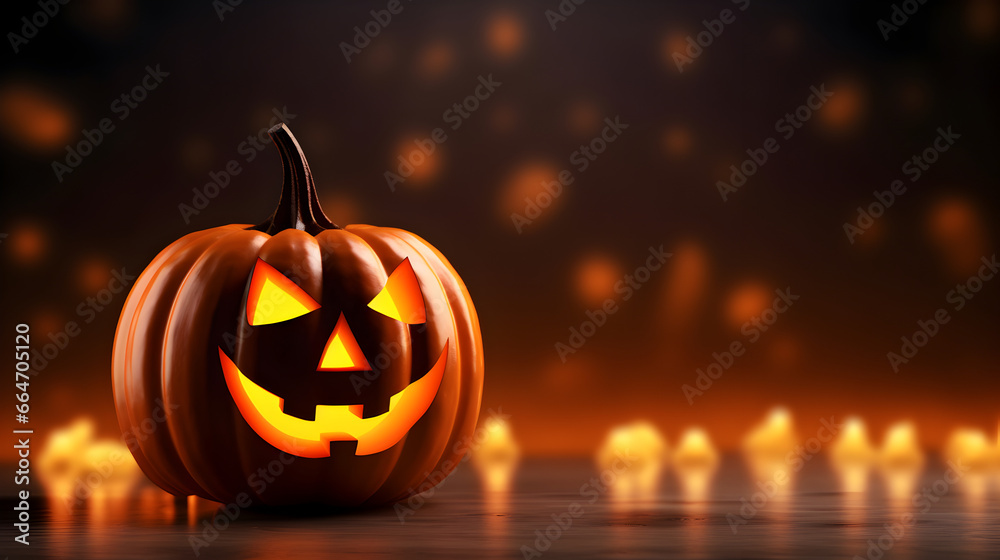 Fototapeta premium halloween background with copy space pumpkins