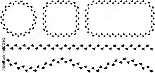 duck footprint frame set with copy space