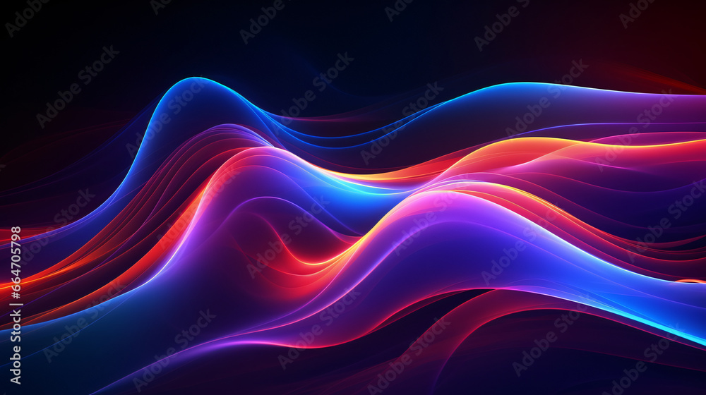 Fototapeta premium Neon lines artistic background