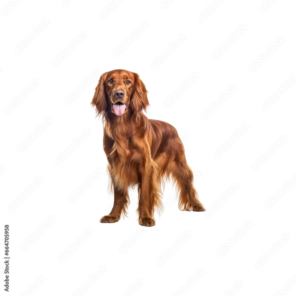 Irish Setter dog breed no background