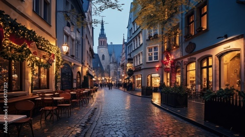 Beautiful views of European streets