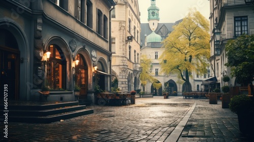 Beautiful views of European streets