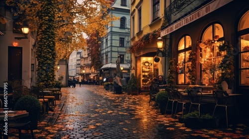 Beautiful views of European streets