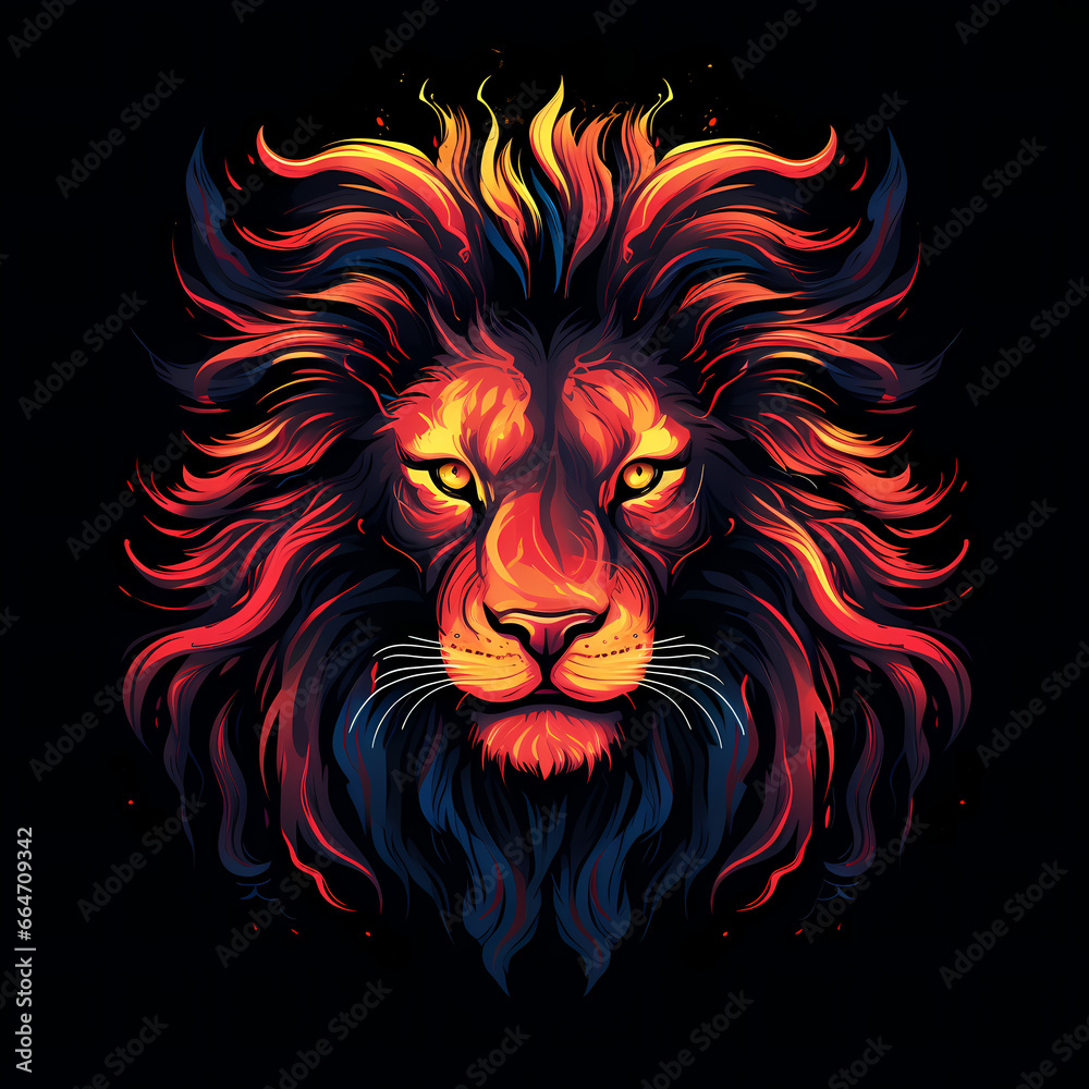 Obraz premium Flaming Lion