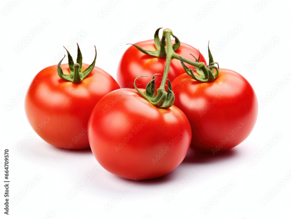 Tomato Studio Shot Isolated on Clear Background, Food Photography, Generative AI