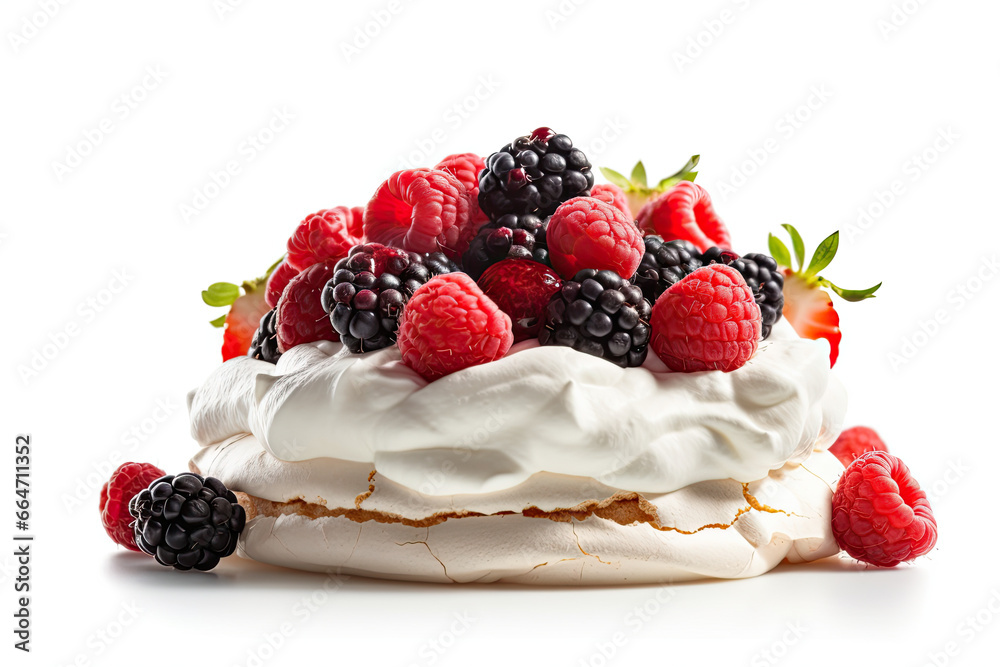Pavlova cake with berries Pavlova cake with berries
