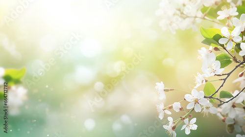 Spring background blur holiday wallpaper. beautiful bokeh spring background © BornHappy