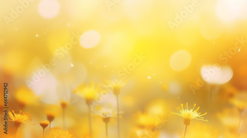 beautiful summer or spring abstract blurry bright yellow background © BornHappy