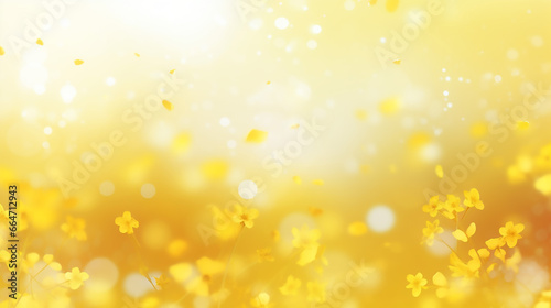 beautiful nature background with summer or spring abstract blurry bright yellow background