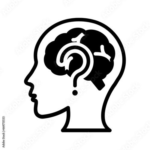 solid black icon for Contemplation photo
