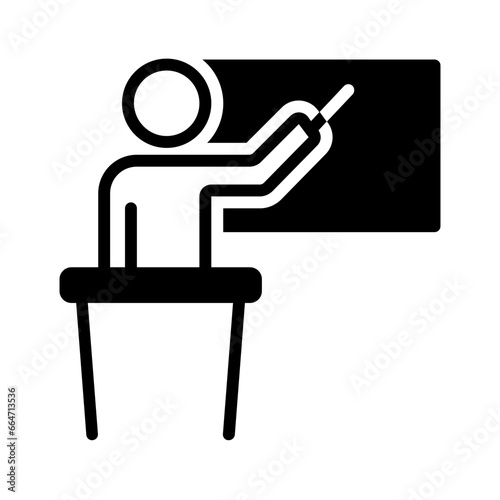 solid black icon for Educator