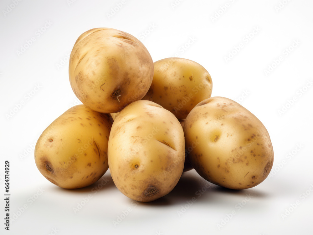 Potato Studio Shot Isolated on Clear Background, Food Photography, Generative AI Potato Studio Shot Isolated on Clear Background, Food Photography, Generative AI