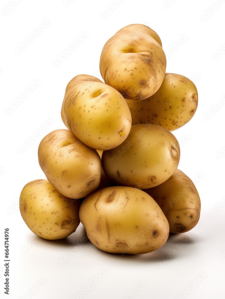 Potato Studio Shot Isolated on Clear Background, Food Photography, Generative AI Potato Studio Shot Isolated on Clear Background, Food Photography, Generative AI