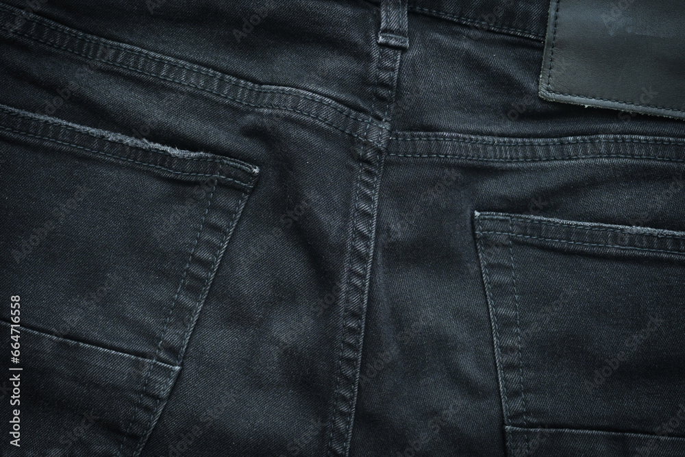 black denim clothing texture background, textile of pants fashion black denim clothing texture background, textile of pants fashion