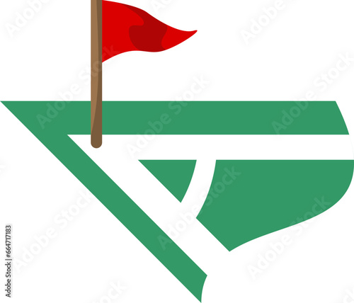 Triangular corner flag icon