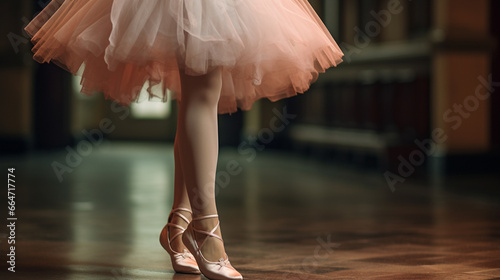 Close-up photo of a ballerina's ankle practicing ballet