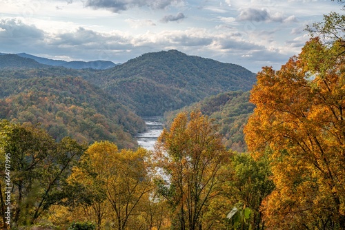 autumn mountain scene