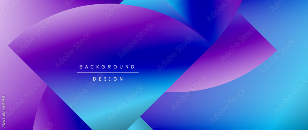 Circles and round shapes with gradients. Minimal abstract background, round geometric shapes, clean and structured design